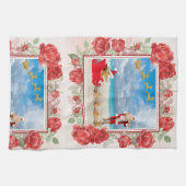Flauschiges und helles Weihnachten Geschirrtuch (Horizontal)