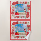Flauschiges und helles Weihnachten Strandtuch (Vorderseite)