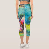 Flautenwellen Capri Leggings (Rückseite)