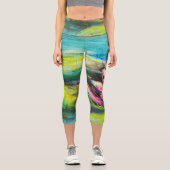 Flautenwellen Capri Leggings (Vorderseite)