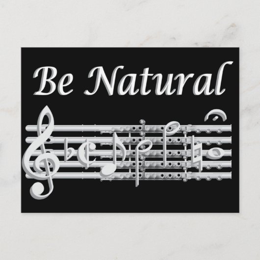 Flautists können natürlich sein postkarte (Vorderseite)