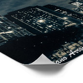 Flaviano Arroyo - Chicago Nachts 1 Poster (Ecke)