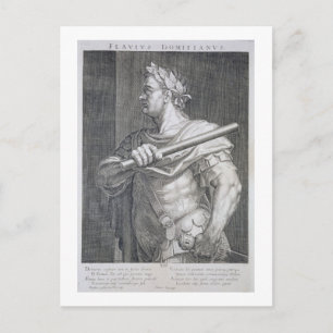 Flavius Domitian (AD 51 - AD 96) Kaiser von Rom 8 Postkarte