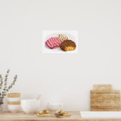 Flavored Conchas Pan Dulce Pink, Choco & Vanilla Poster (Küche)