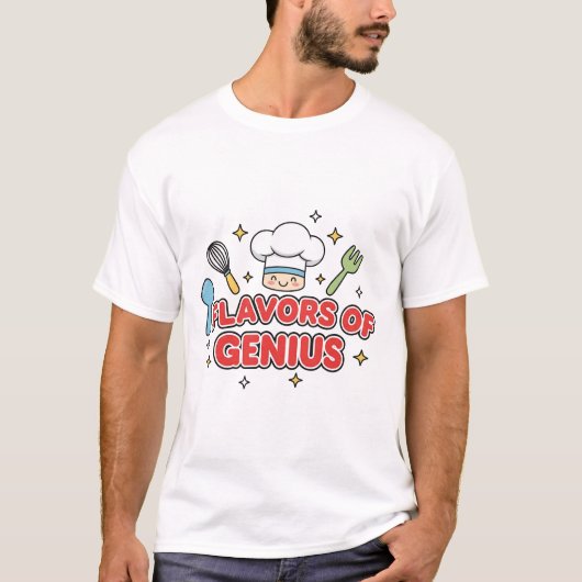 Flavors of Genius – Cute Chef Creativity T-Shirt (Vorderseite)