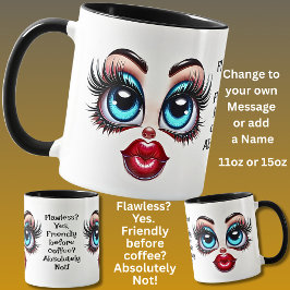 Flawless? Add Name Message, Fabulous Eyes Face Tasse