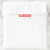 Flawless-Briefmarke Runder Aufkleber (Tasche)