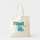 Flaws Are Art – Inspirational Abstract Splash Blue Tragetasche (Vorne)