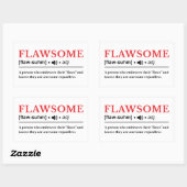 Flawsome - Anpassbare Wörterbuch-Definition Rechteckiger Aufkleber (Blatt)