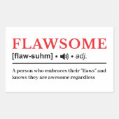 Flawsome - Anpassbare Wörterbuch-Definition Rechteckiger Aufkleber (Vorderseite)