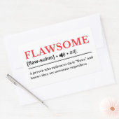 Flawsome - Anpassbare Wörterbuch-Definition Rechteckiger Aufkleber (Umschlag)