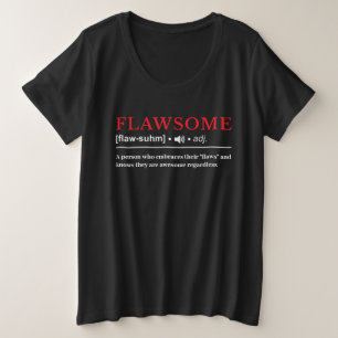 Flawsome - Anpassbare Wörterbuchdefinition Große Größe T-Shirt