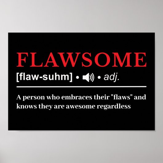 Flawsome - Customizable Definition Poster (Vorne)