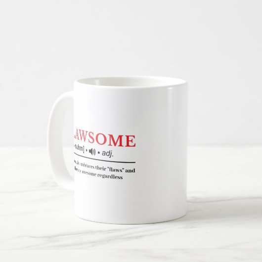 Flawsome - Customizable Dictionary Definition Kaffeetasse (Vorderseite Links)