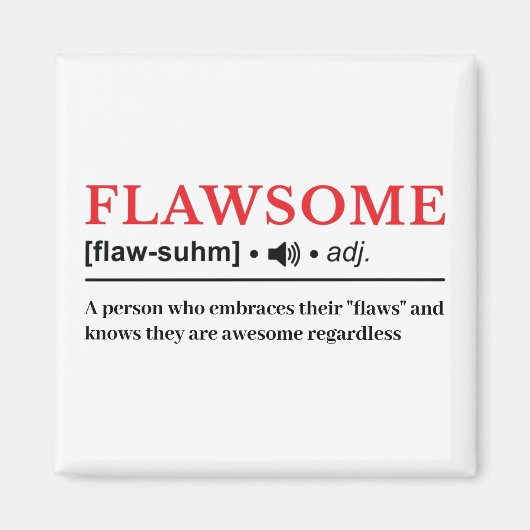 Flawsome - Customizable Dictionary Definition Magnet (Vorne)