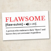 Flawsome - Customizable Dictionary Definition Rechteckiger Aufkleber