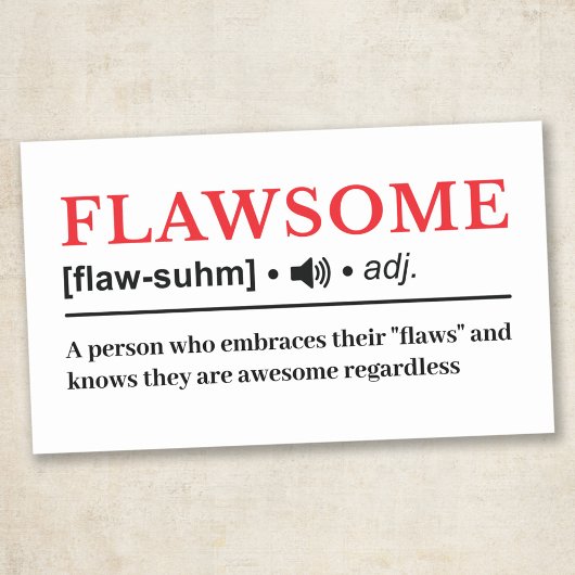 Flawsome - Customizable Dictionary Definition Rechteckiger Aufkleber