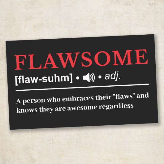 Flawsome - Customizable Dictionary Definition Rechteckiger Aufkleber