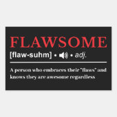 Flawsome - Customizable Dictionary Definition Rechteckiger Aufkleber (Vorderseite)