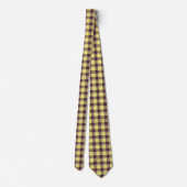 Flax and Livid Brown Plaid Neck Tie Krawatte (Rückseite)