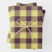 Flax and Livid Brown Plaid Yellow Geschenkpapier Set (Beispiel)