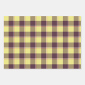 Flax and Livid Brown Plaid Yellow Geschenkpapier Set (Vorderseite)