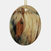 Flaxen Shetland Pony Keramik Ornament (Rechts)