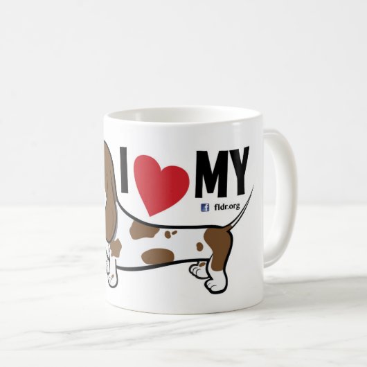 FLDR "ich Liebe mein" glatter Kaffeetasse (VorderseiteRechts)