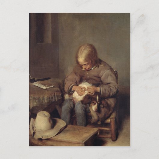 Flea-Catcher c.1655 Postkarte (Vorderseite)