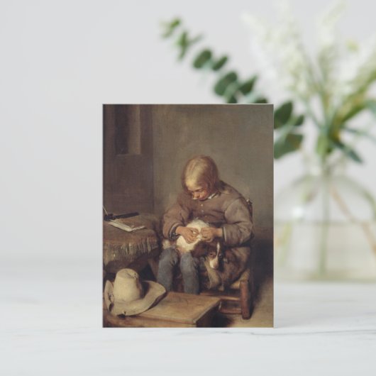 Flea-Catcher c.1655 Postkarte (Stehend Vorderseite)