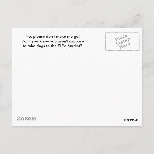 Flea Market Postkarte (Rückseite)
