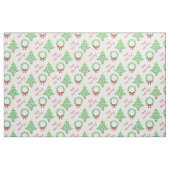 Fleas Navi-Dog Paw Print Christmas Trees & Wreath Stoff (Fat Quarter (45,7 x 55,9 cm))