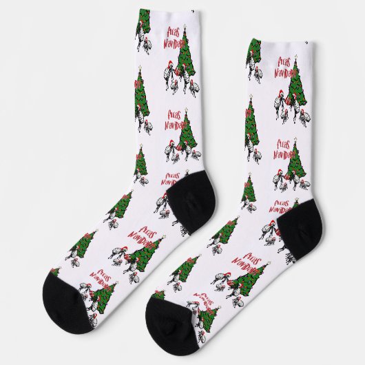 Fleas Navidad Christmas Socken (Linkes Detail)