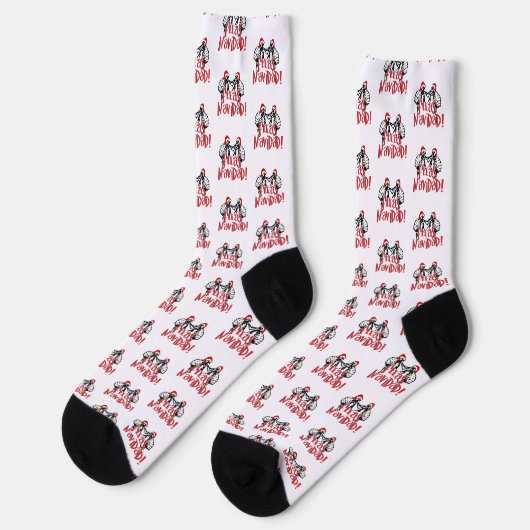 Fleas Navidad Christmas Socken (Linkes Detail)