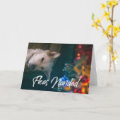 Fleas Navidad Funny Christmas - IHR HUNDERT-FOTO Karte (Gelbe Blume)