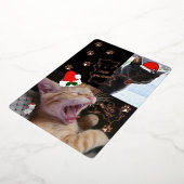 Fleas Navidad Singing Cats Weihnachtsgrüßkarte Folieneinladung (Gedreht)