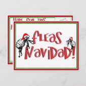 Fleas Navidad - Tanzende Weihnachtsflotten Feiertagspostkarte (Vorne/Hinten)