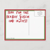 Fleas Navidad - Tanzende Weihnachtsflotten Feiertagspostkarte (Rückseite)