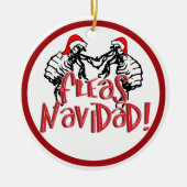 Fleas Navidad - Tanzende Weihnachtsflotten Keramik Ornament (Vorne)