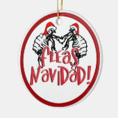 Fleas Navidad - Tanzende Weihnachtsflotten Keramik Ornament (Links)