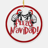 Fleas Navidad - Tanzende Weihnachtsflotten Keramik Ornament (Hinten)