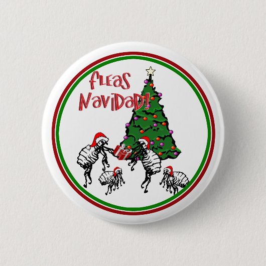 FLEAS NAVIDAD - Weihnachtsflotten und Weihnachtsba Button (Vorderseite)