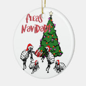 FLEAS NAVIDAD - Weihnachtsflotten und Weihnachtsba Keramik Ornament (Links)