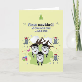 Fleas Navidad Weihnachtskarte Feiertagskarte