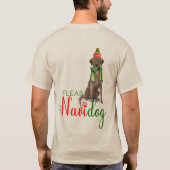 Fleas Navidog Chocolate Labrador Funny Dog Weihnac T-Shirt (Rückseite)