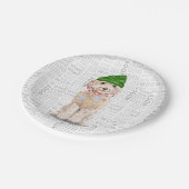 Fleas Navidog Christmas Cockapoo Santa Pappteller (Schrägansicht)