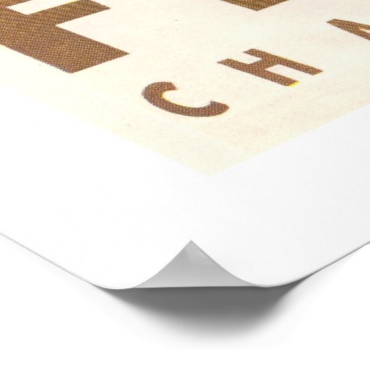 Fléchet (Vintage französische Hutwerbung) Poster (Ecke)