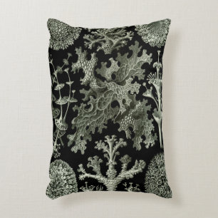 Flechte von Ernst Haeckel, Vintage Natur Pflanzen Dekokissen