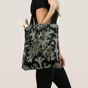 Flechte von Ernst Haeckel, Vintage Natur Pflanzen Tasche
