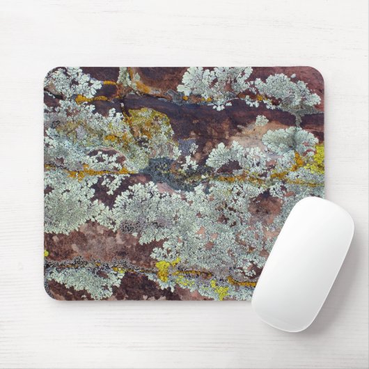 Flechten auf Felsen #4 Mousepad (Mit Mouse)